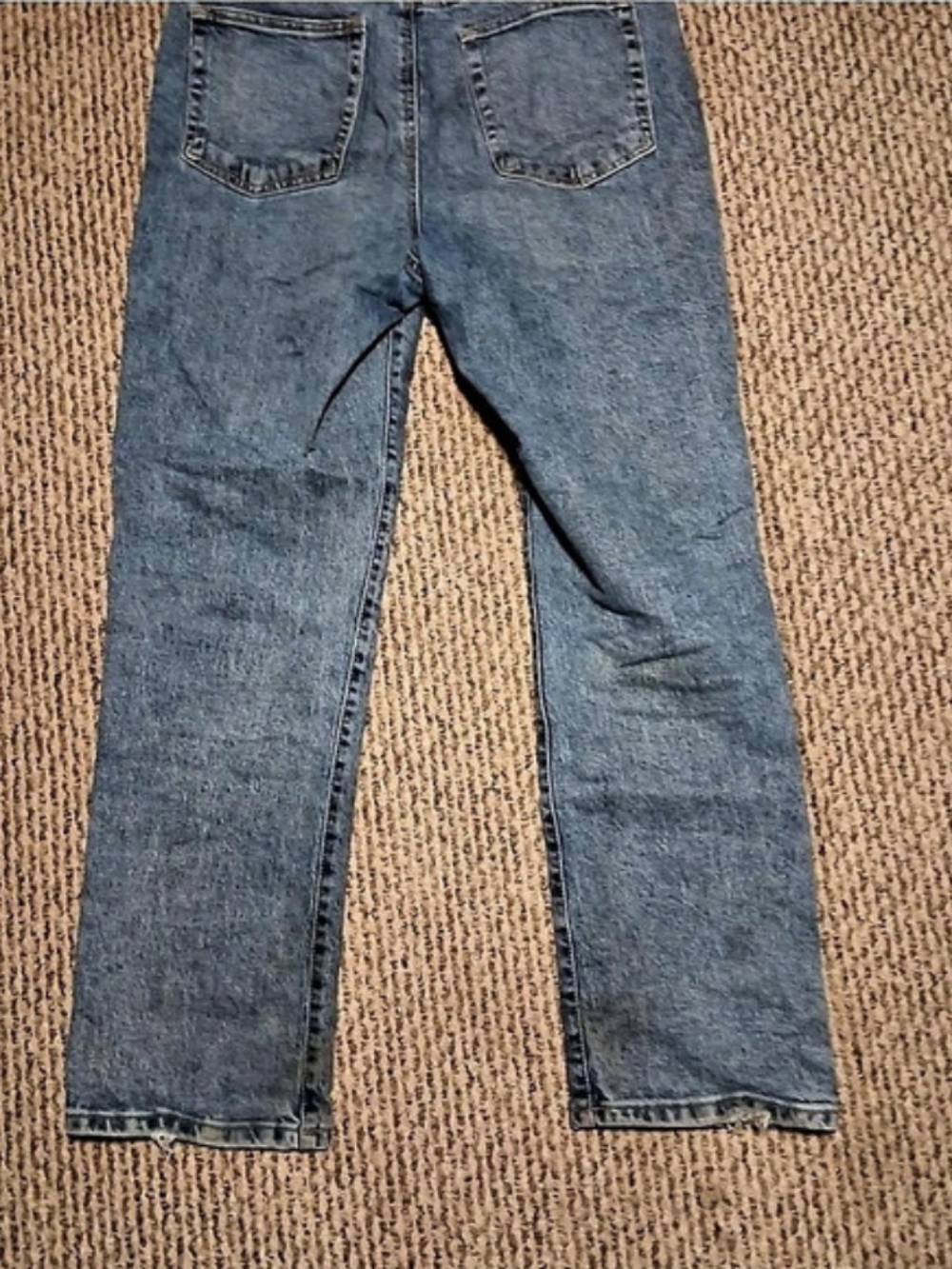 Straight Leg Blue Jeans